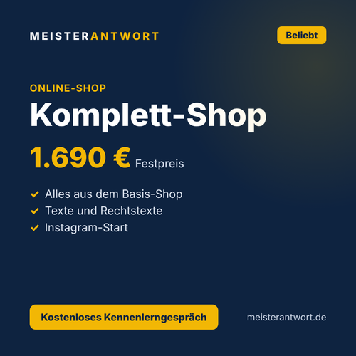 Meisterantwort Komplett-Shop
