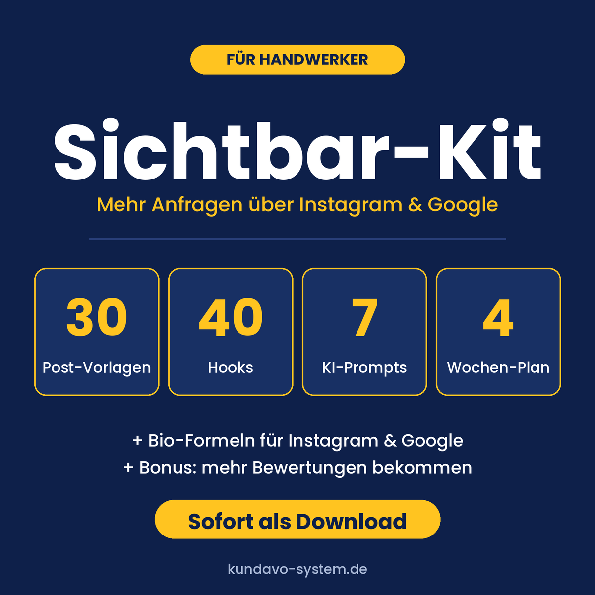 Meisterantwort Sichtbar-Kit für Handwerker